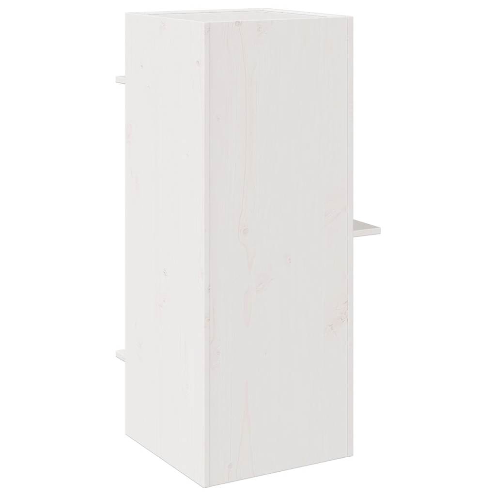 Kuća za mačke bijela 43x43x90 cm od masivne borovine
