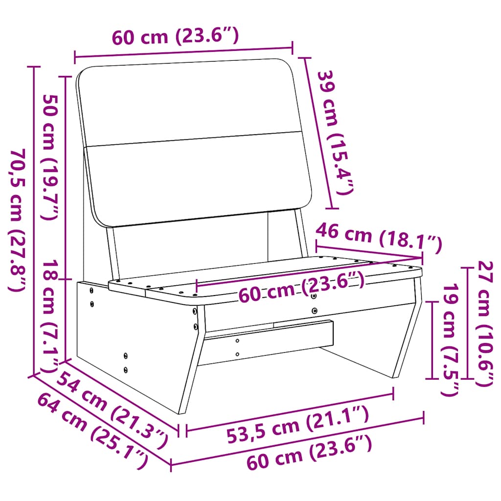 Vrtna stolica 60x64x70,5 cm od impregnirane borovine