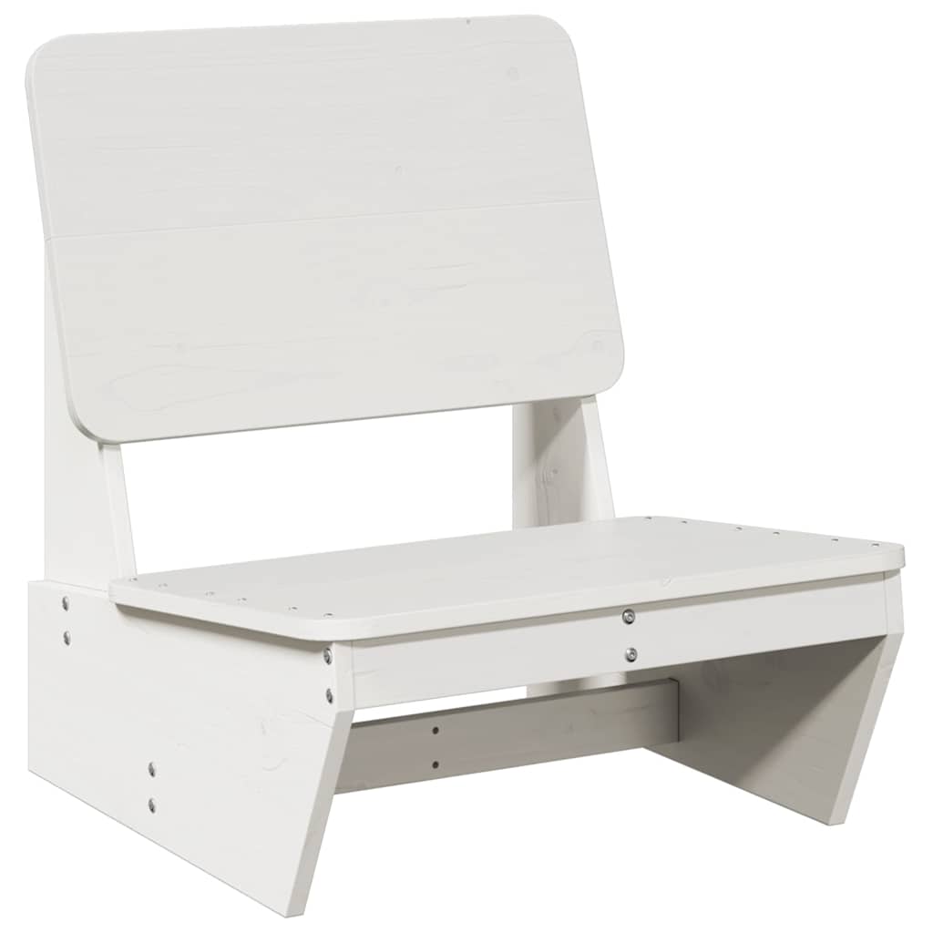 Vrtne stolice 2 kom bijele 60x64x70,5 cm masivne borovine