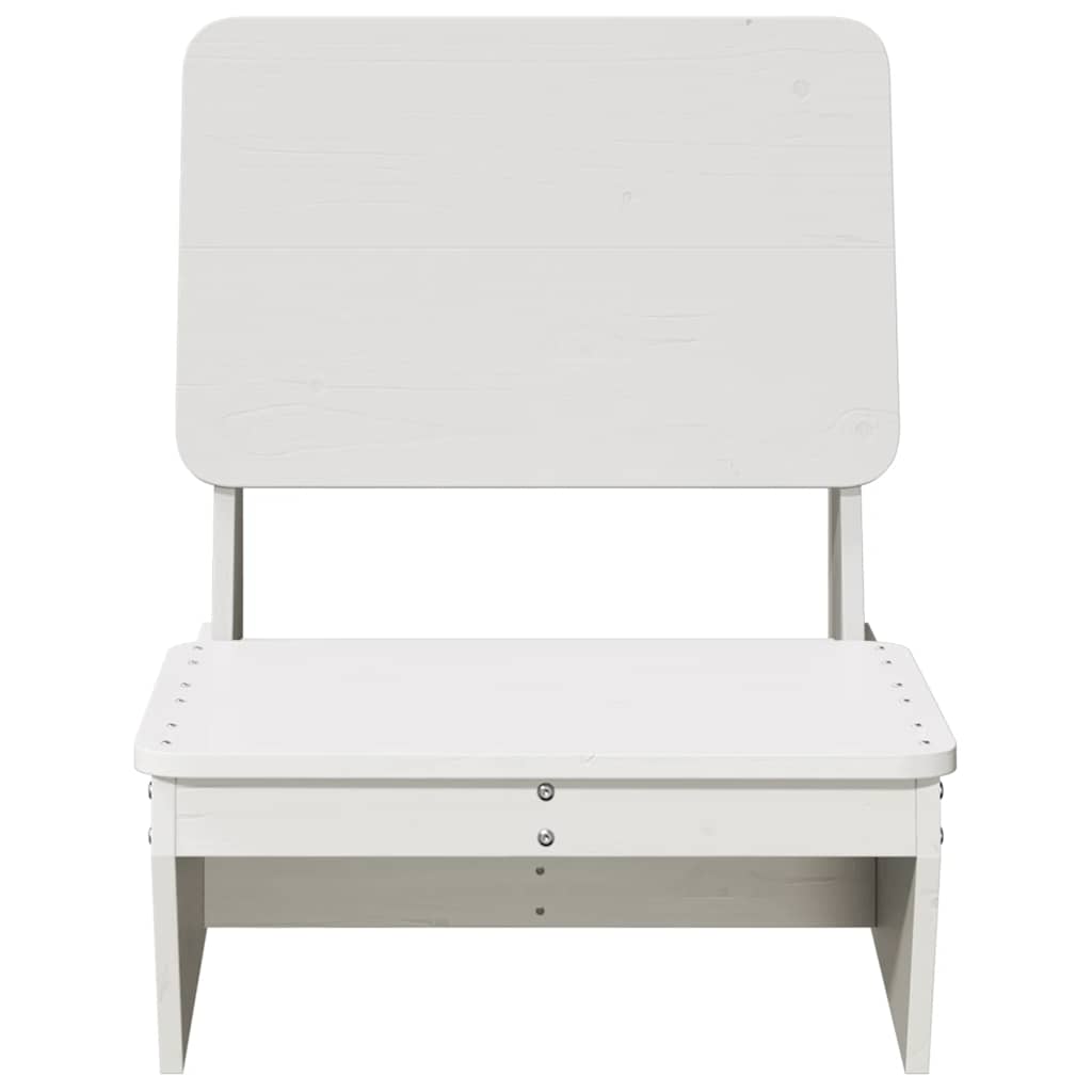 Vrtne stolice 2 kom bijele 60x64x70,5 cm masivne borovine