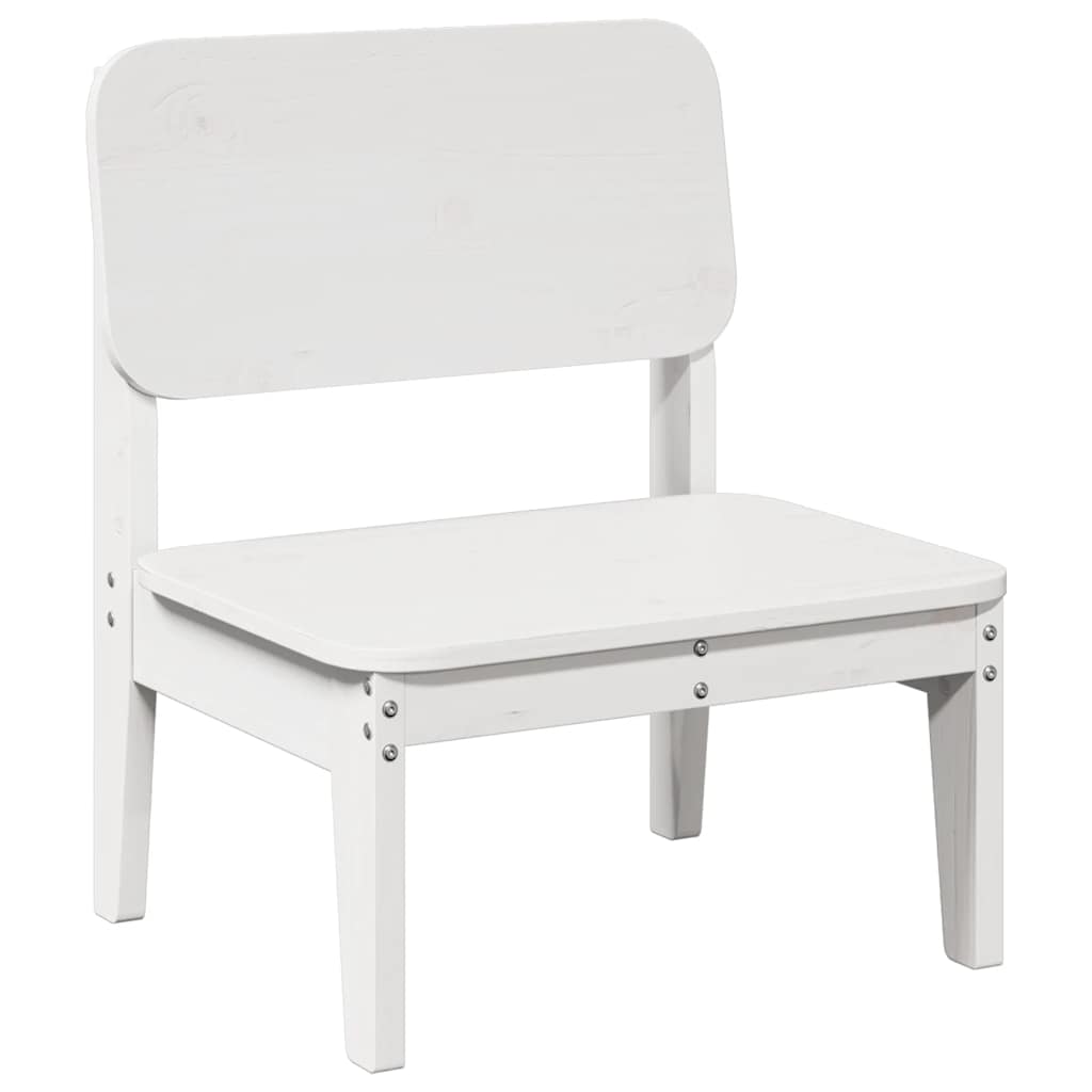 Vrtna stolica bijela 60x52,5x72 cm od masivne borovine