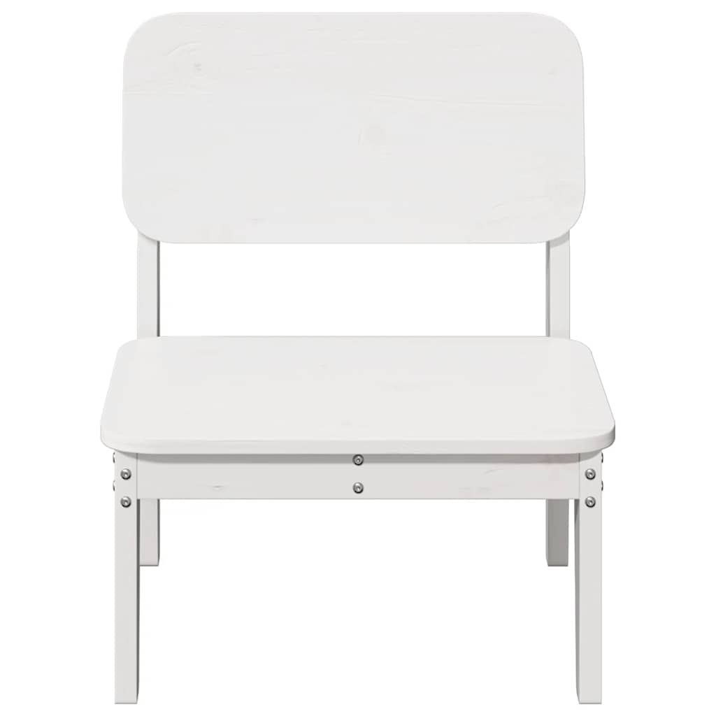 Vrtna stolica bijela 60x52,5x72 cm od masivne borovine