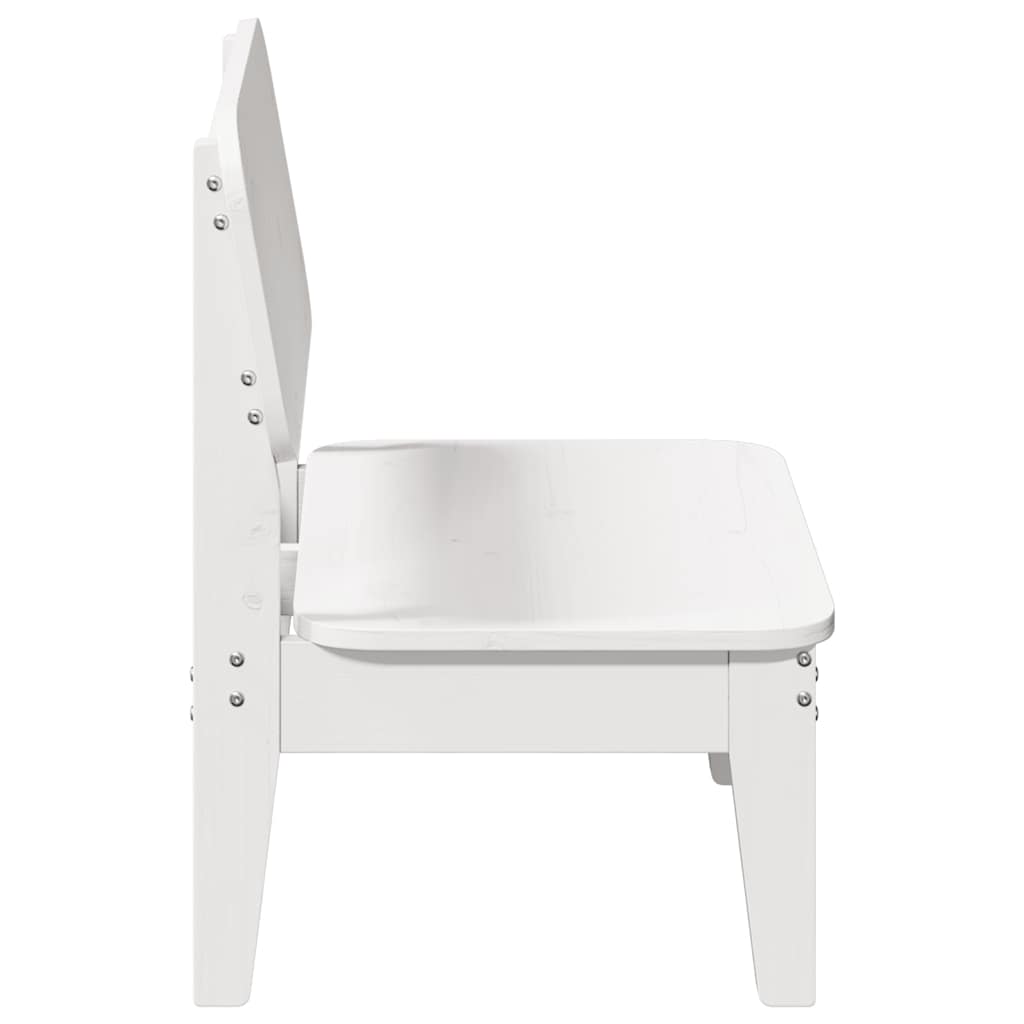 Vrtna stolica bijela 60x52,5x72 cm od masivne borovine
