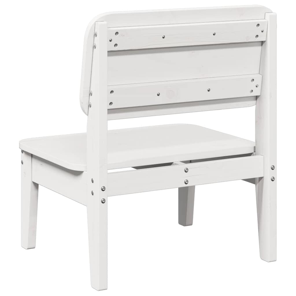 Vrtna stolica bijela 60x52,5x72 cm od masivne borovine