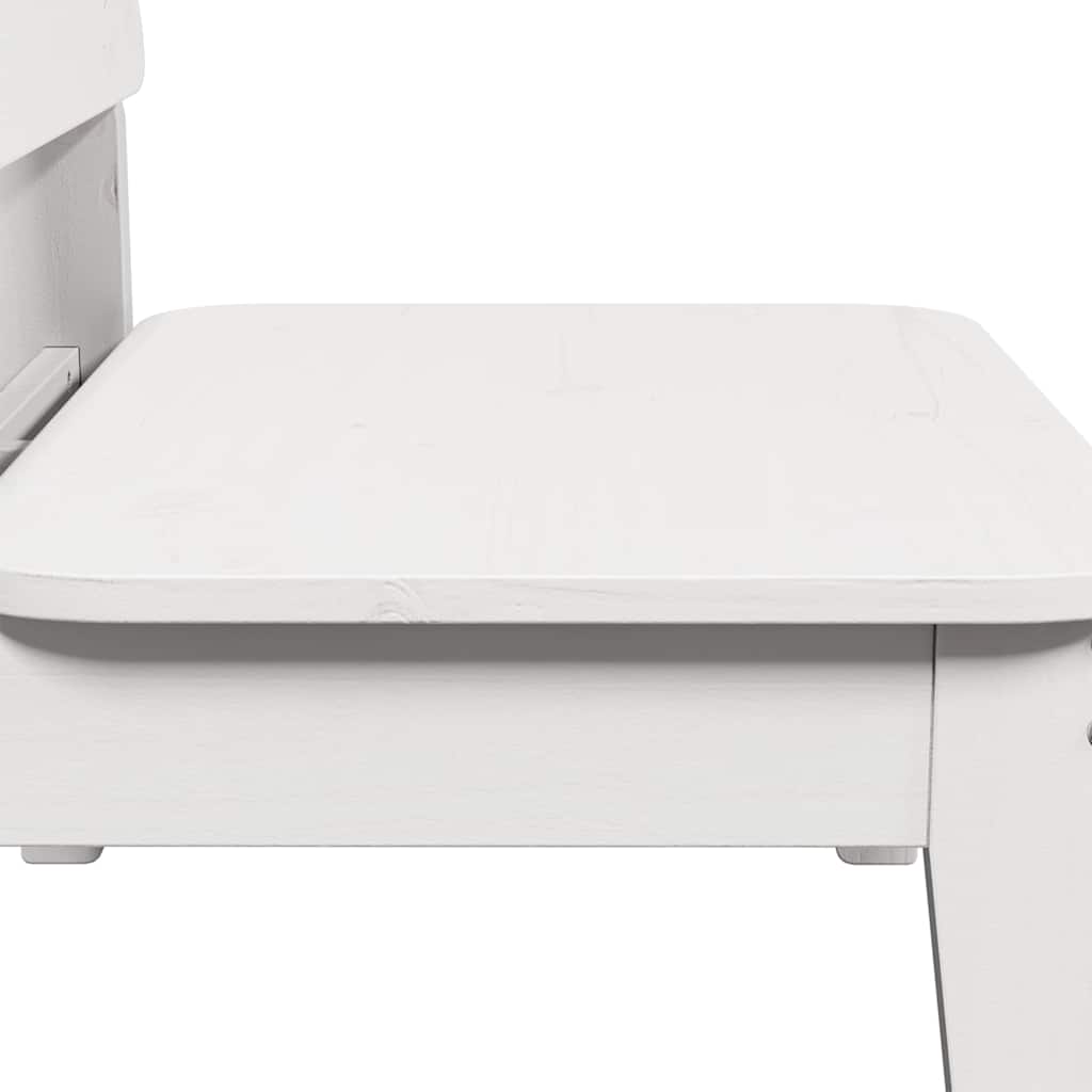 Vrtna stolica bijela 60x52,5x72 cm od masivne borovine