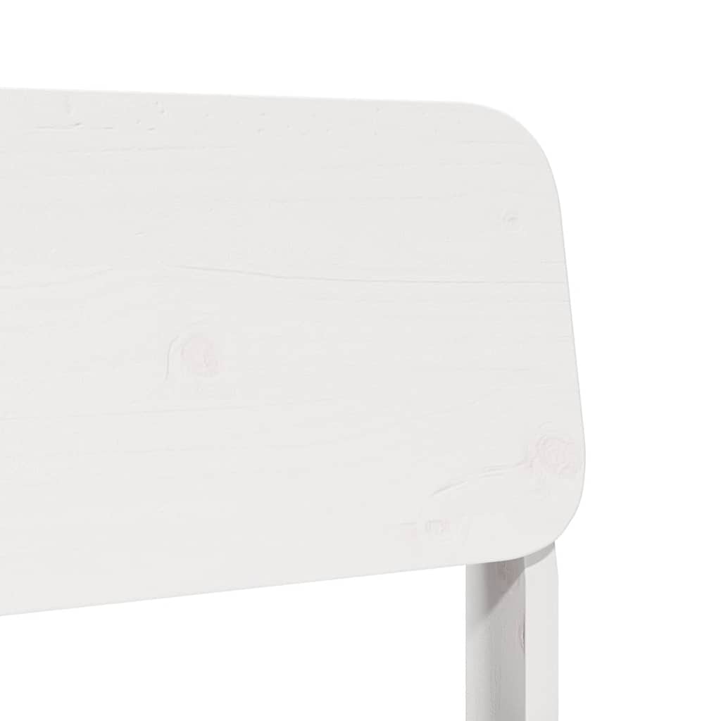 Vrtna stolica bijela 60x52,5x72 cm od masivne borovine