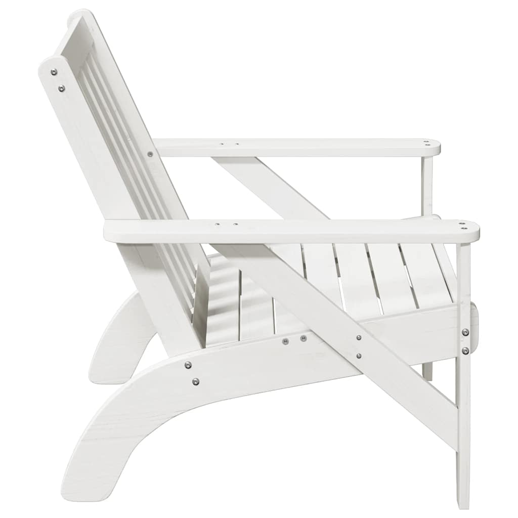 Vrtna stolica Adirondack bijela 75x77x77 cm od masivne borovine