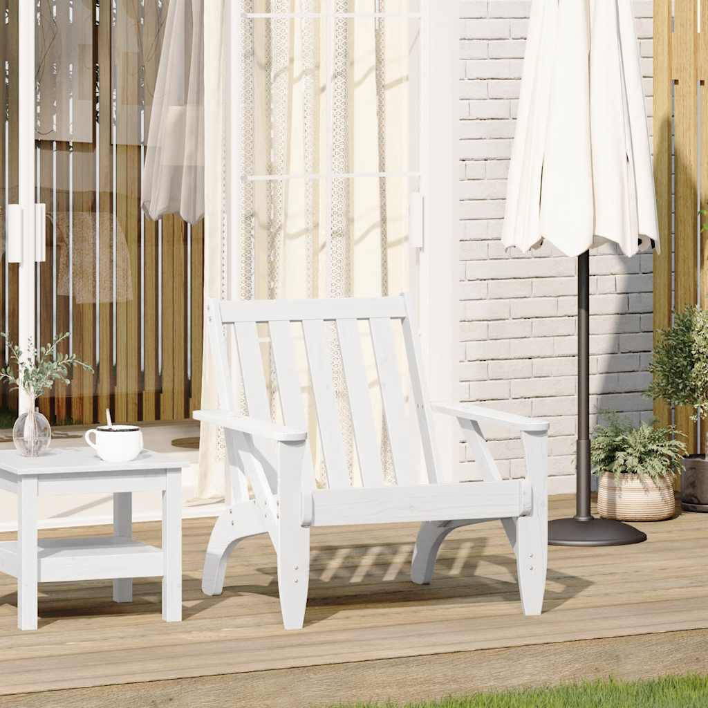 Vrtna stolica Adirondack bijela 75x77x77 cm od masivne borovine