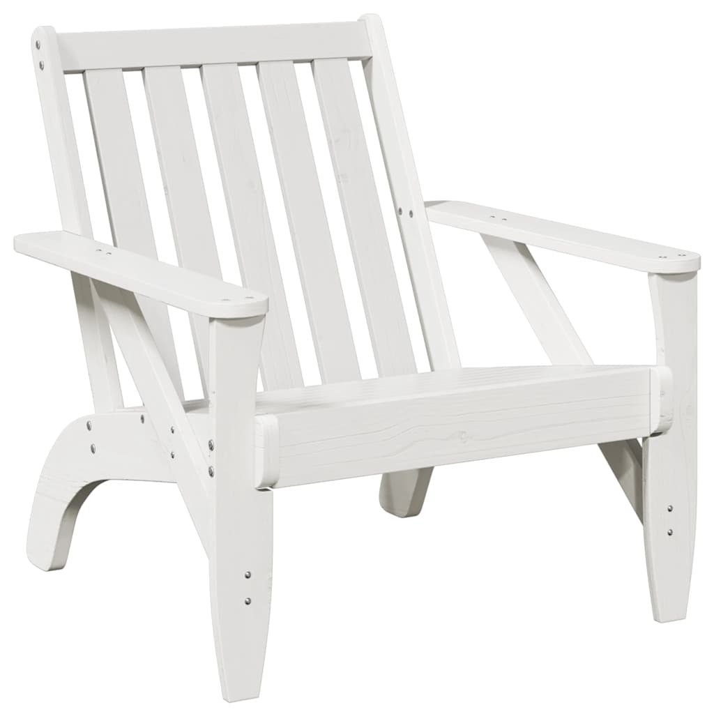 Vrtne Adirondack stolice 2 kom bijele 75x77x77 cm od borovine