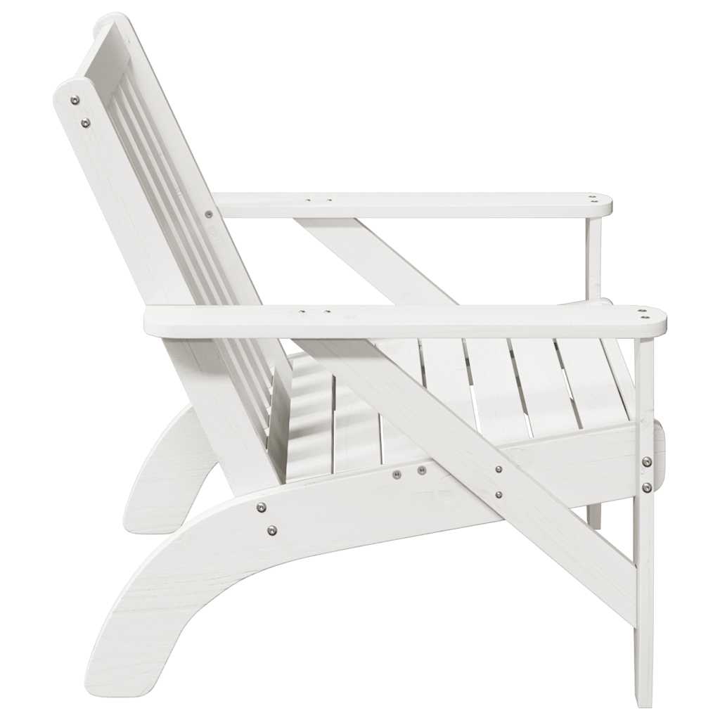 Vrtne Adirondack stolice 2 kom bijele 75x77x77 cm od borovine