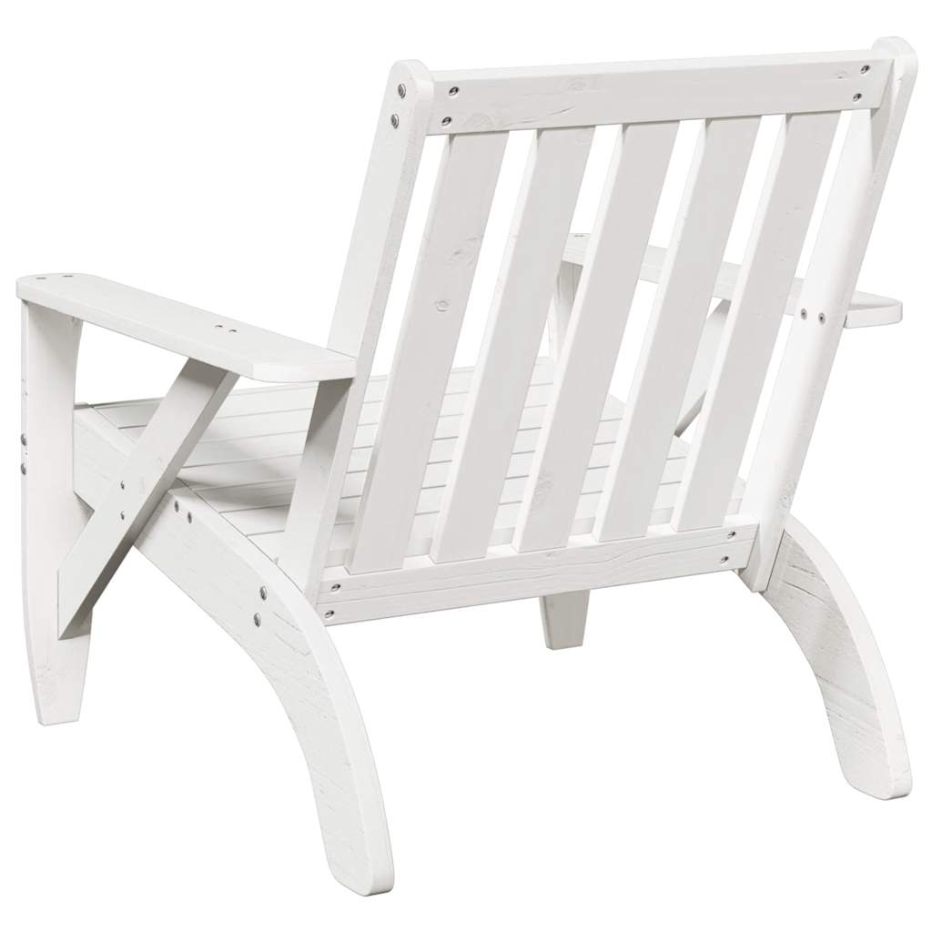 Vrtne Adirondack stolice 2 kom bijele 75x77x77 cm od borovine