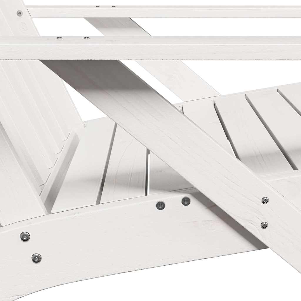 Vrtne Adirondack stolice 2 kom bijele 75x77x77 cm od borovine