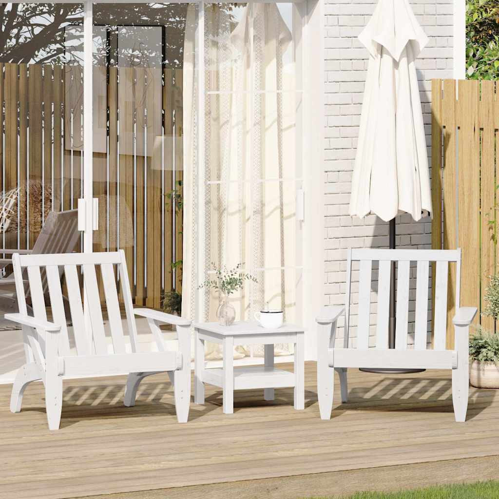 Vrtne Adirondack stolice 2 kom bijele 75x77x77 cm od borovine