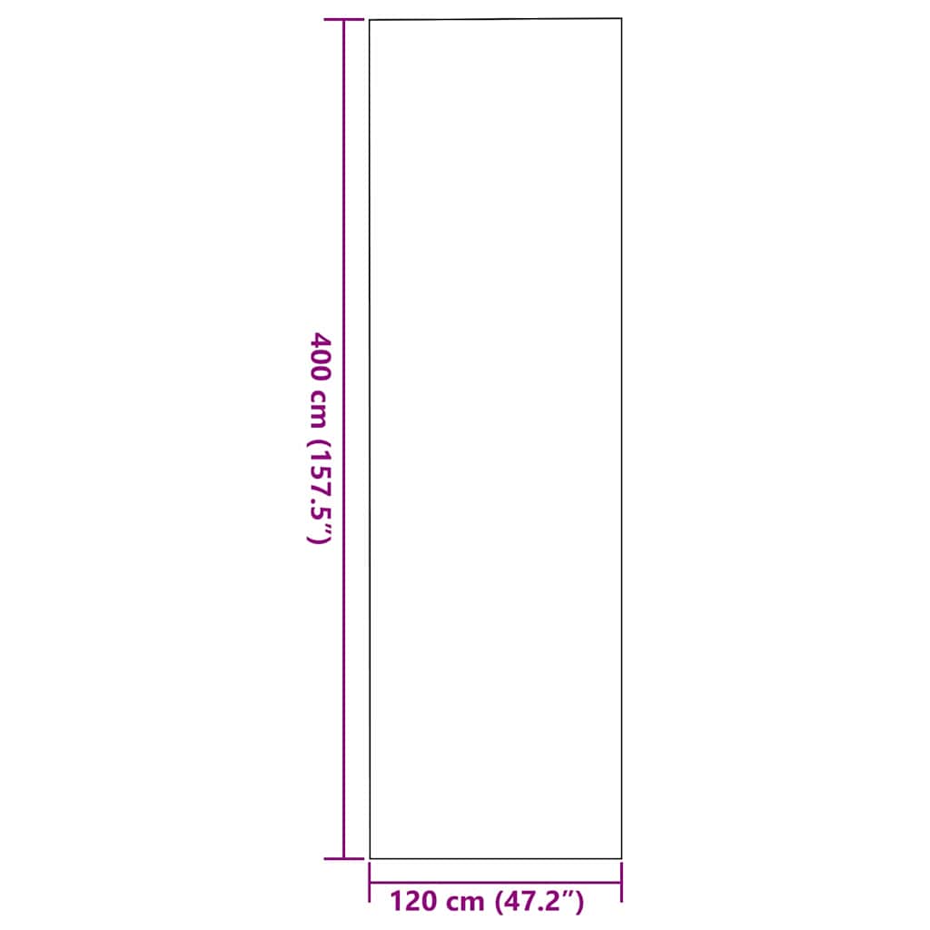 Otirač Bež i crna 120 x 400 cm 100% poliamid
