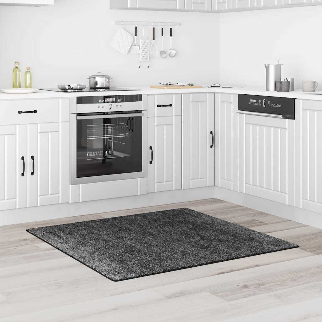 Protuklizni Shaggy Tepih Tamno siva 120 x 120 cm PP