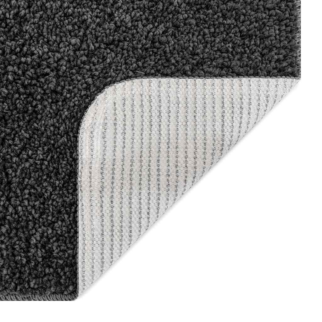 Protuklizni Shaggy Tepih Tamno siva 200 x 200 cm PP