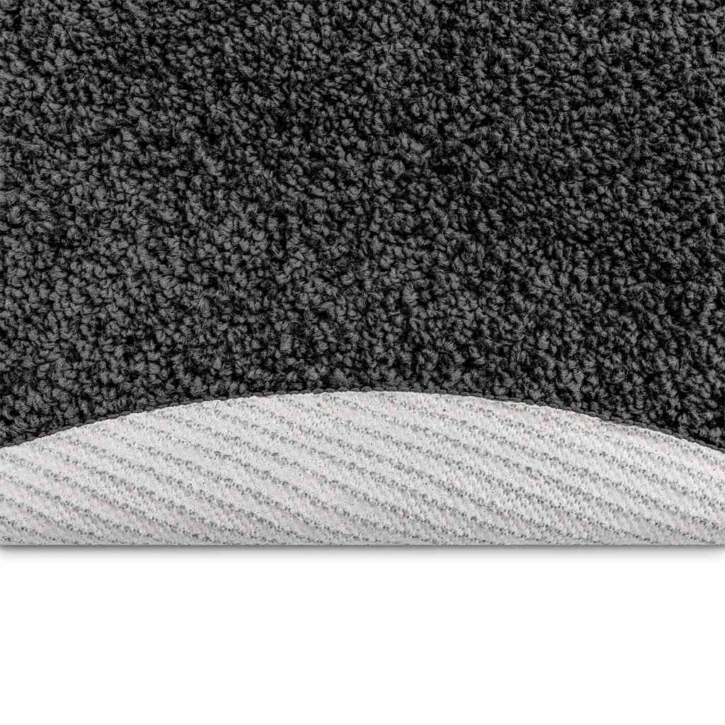 Protuklizni Shaggy Tepih Tamno siva 120 x 120 cm PP