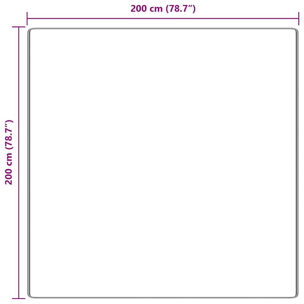 Protuklizni Shaggy Tepih Siva 200 x 200 cm PP