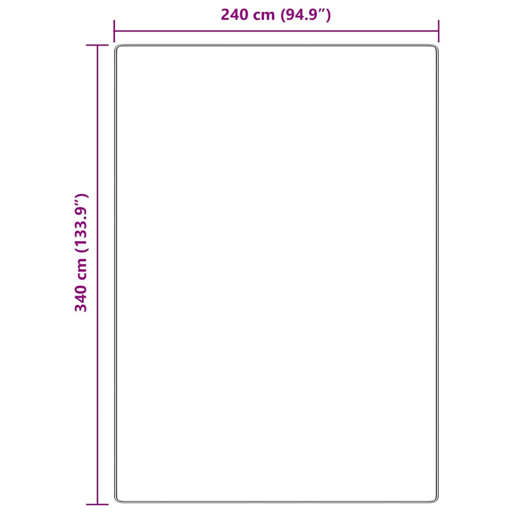 Protuklizni Shaggy Tepih Siva 240 x 340 cm PP