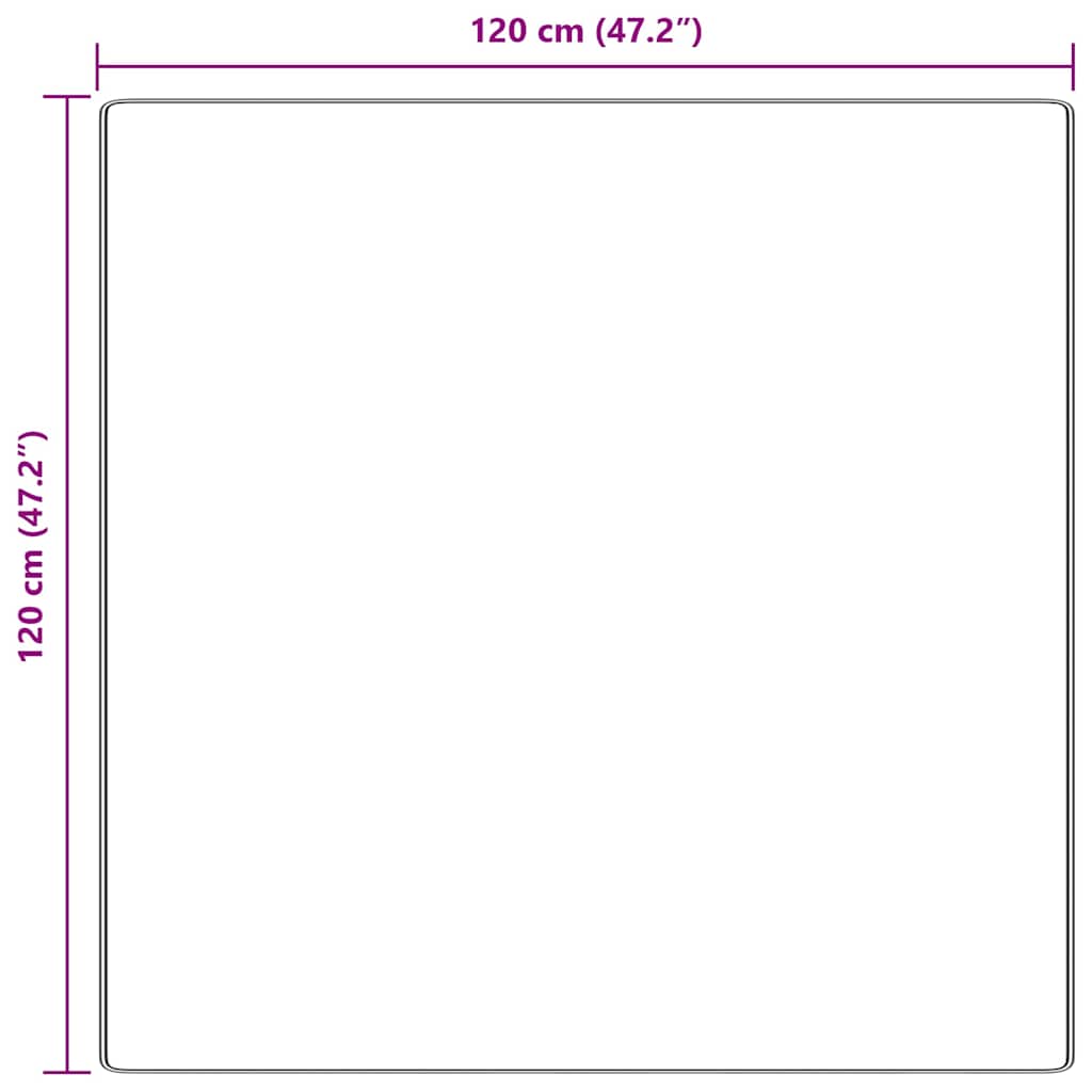 Protuklizni Shaggy Tepih Krema 120 x 120 cm PP