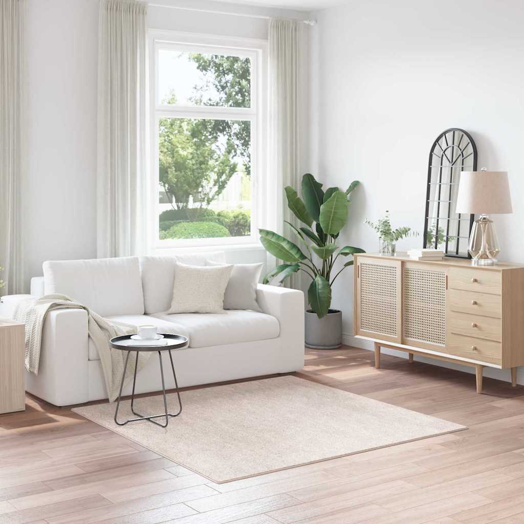 Protuklizni Shaggy Tepih Krema 160 x 160 cm PP