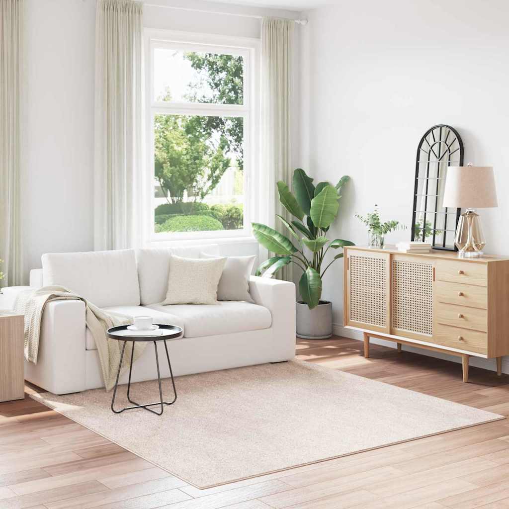 Protuklizni Shaggy Tepih Krema 200 x 200 cm PP