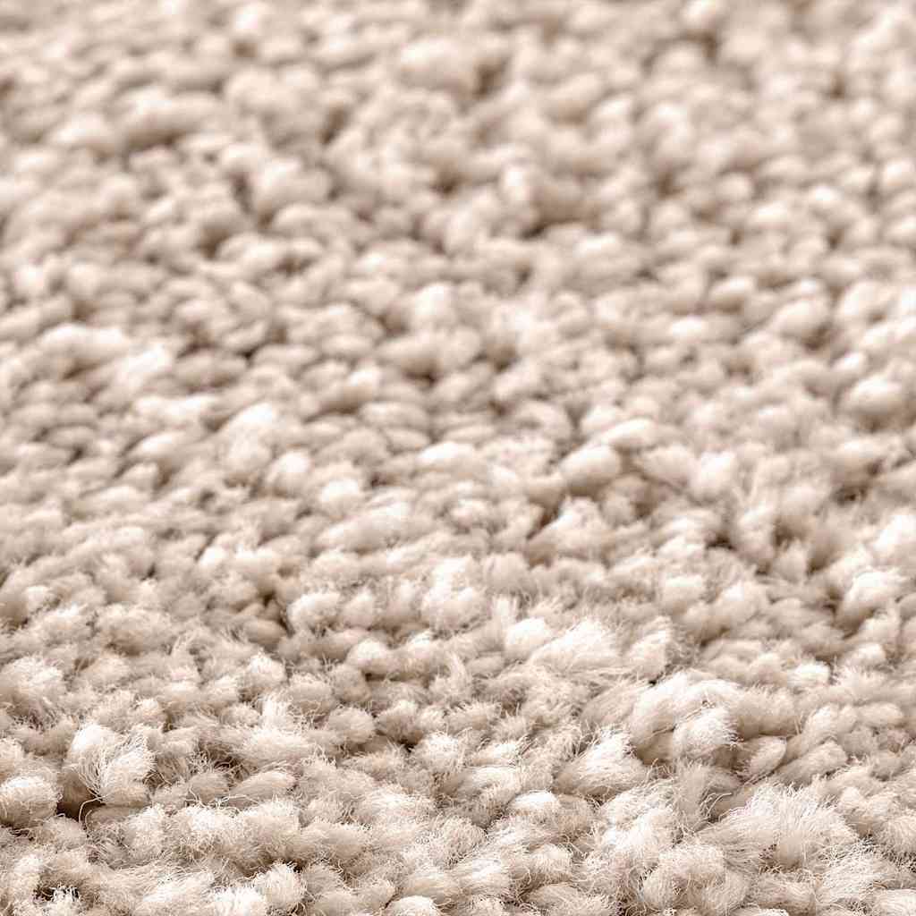 Protuklizni Shaggy Tepih Krema 120 x 120 cm PP