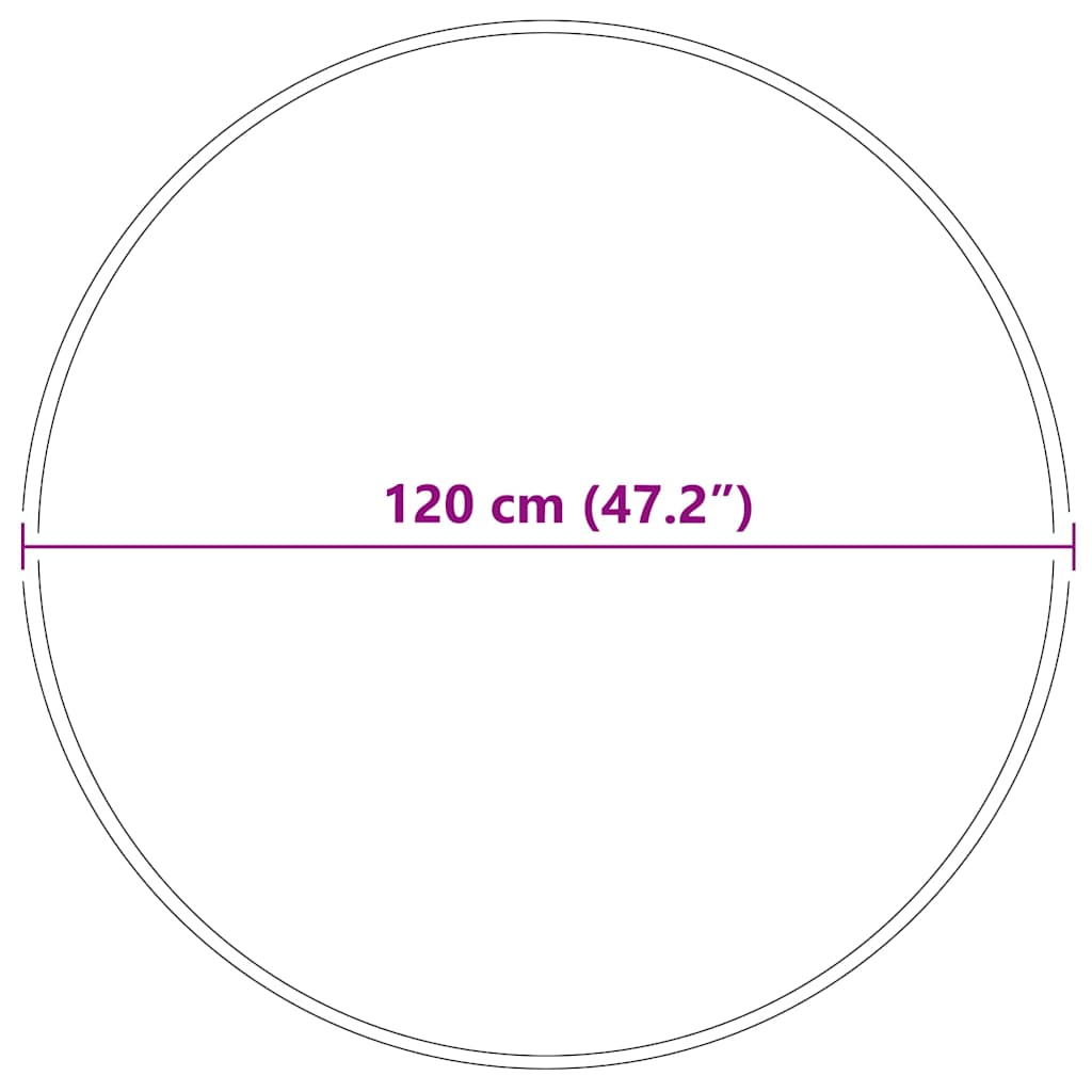 Protuklizni Shaggy Tepih Krema 120 x 120 cm PP