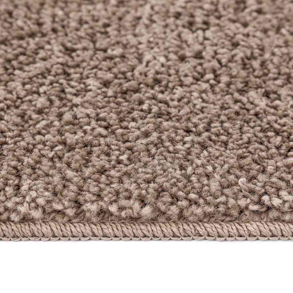 Protuklizni Shaggy Tepih Smeđa 120 x 120 cm PP