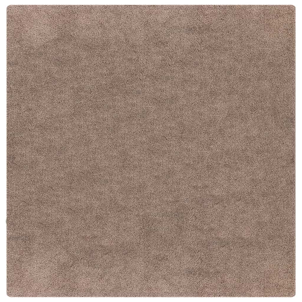Protuklizni Shaggy Tepih Smeđa 200 x 200 cm PP