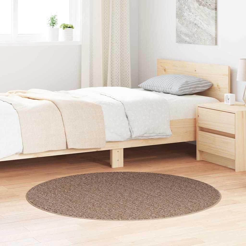 Protuklizni Shaggy Tepih Smeđa 120 x 120 cm PP