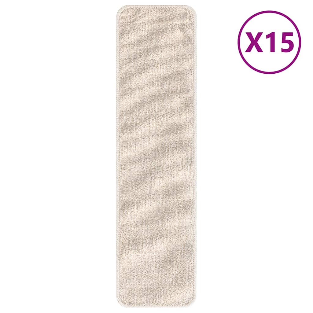 Podloge protiv klizanja za stepenice 15 pcs Krema 75 x 20 cm PP