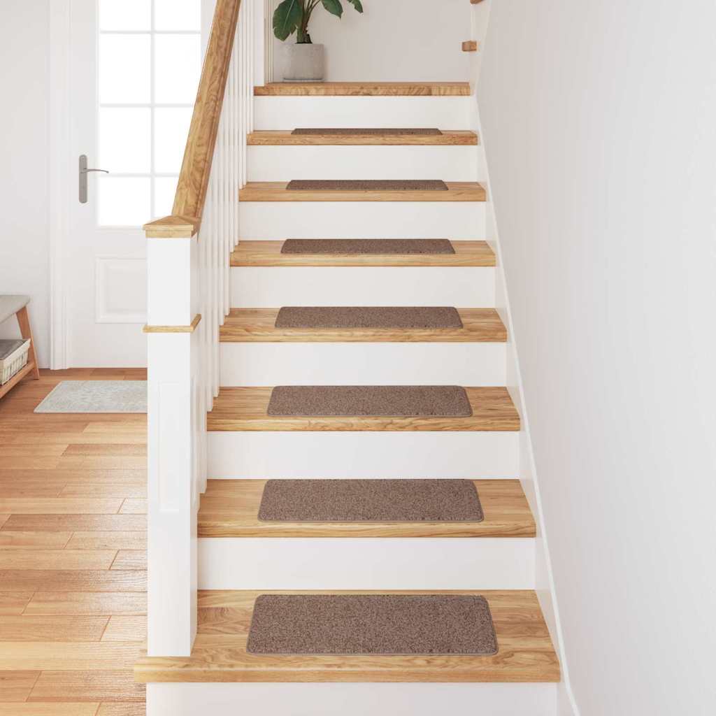 Podloge protiv klizanja za stepenice 15 pcs Smeđa 60 x 25 cm PP