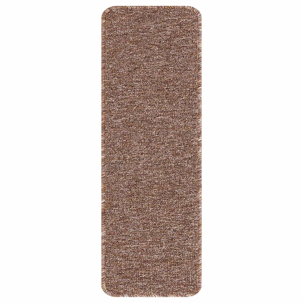 Podloge protiv klizanja za stepenice 15 pcs Smeđa 60 x 25 cm PP