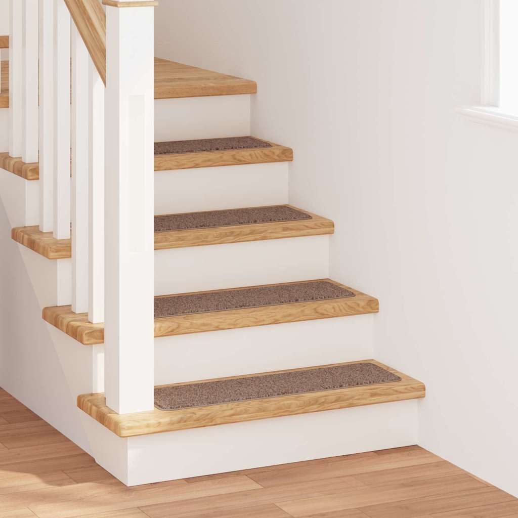 Podloge protiv klizanja za stepenice 15 pcs Smeđa 75 x 20 cm PP