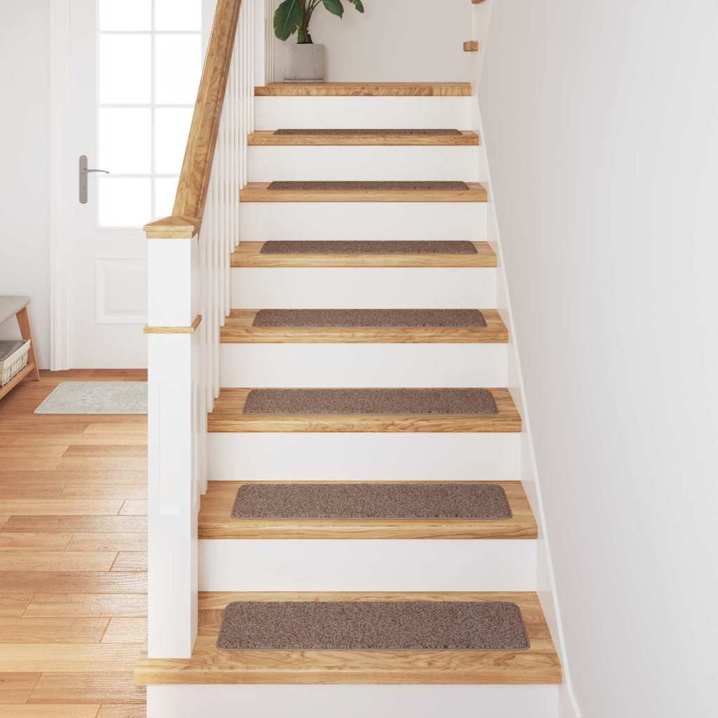 Podloge protiv klizanja za stepenice 15 pcs Smeđa 75 x 20 cm PP