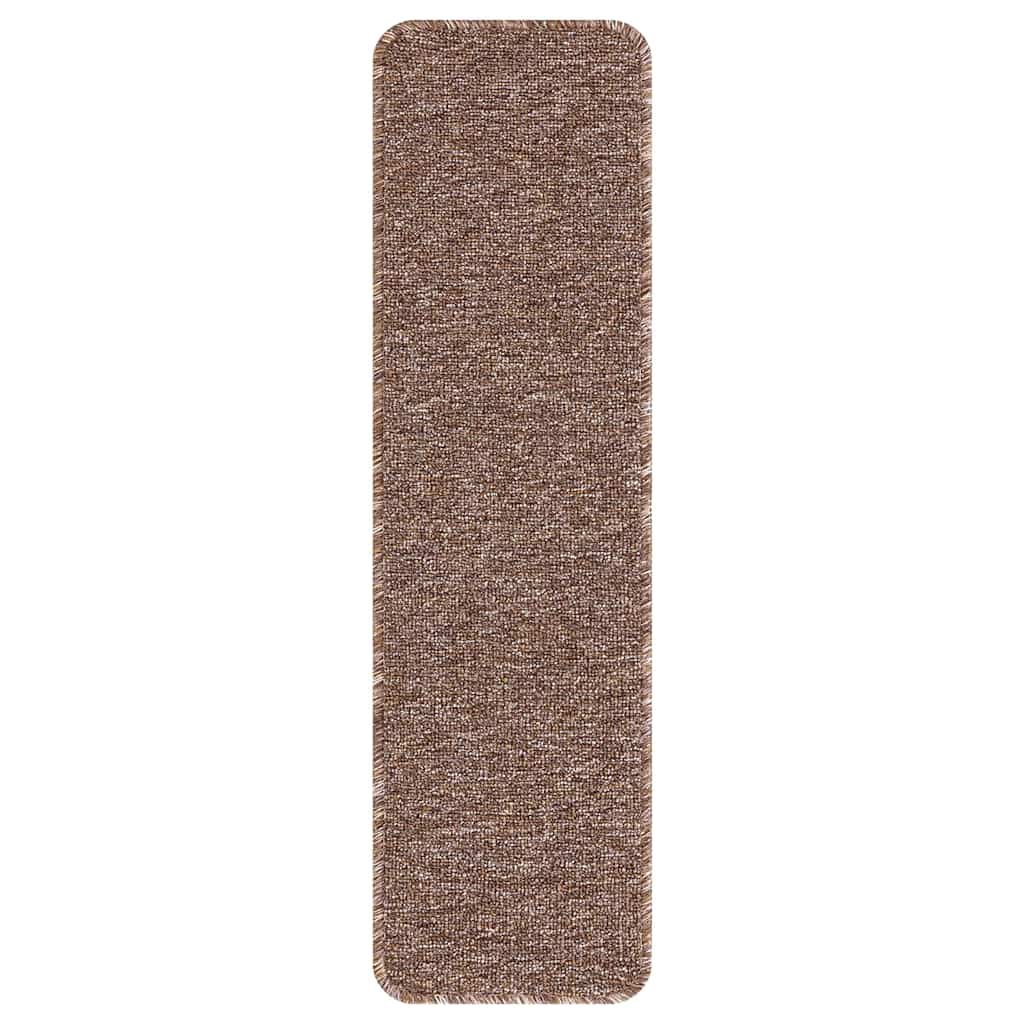 Podloge protiv klizanja za stepenice 15 pcs Smeđa 75 x 20 cm PP