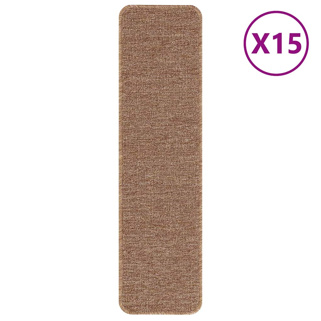Podloge protiv klizanja za stepenice 15 pcs Žuta 75 x 20 cm PP