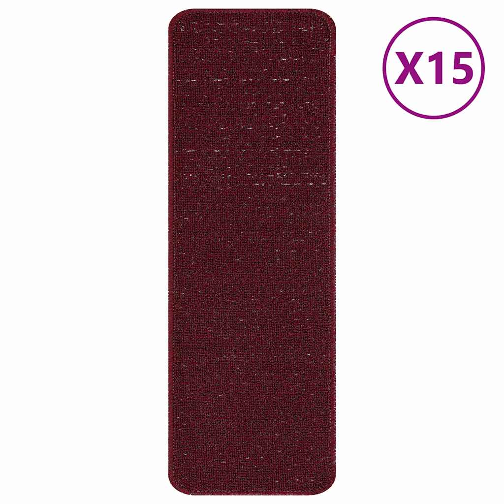 Podloge protiv klizanja za stepenice 15 pcs Bordo 60 x 25 cm PP