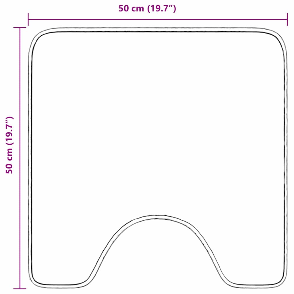 Prostirka protiv klizanja s izrezom za WC Plava 50 x 50 cm PP