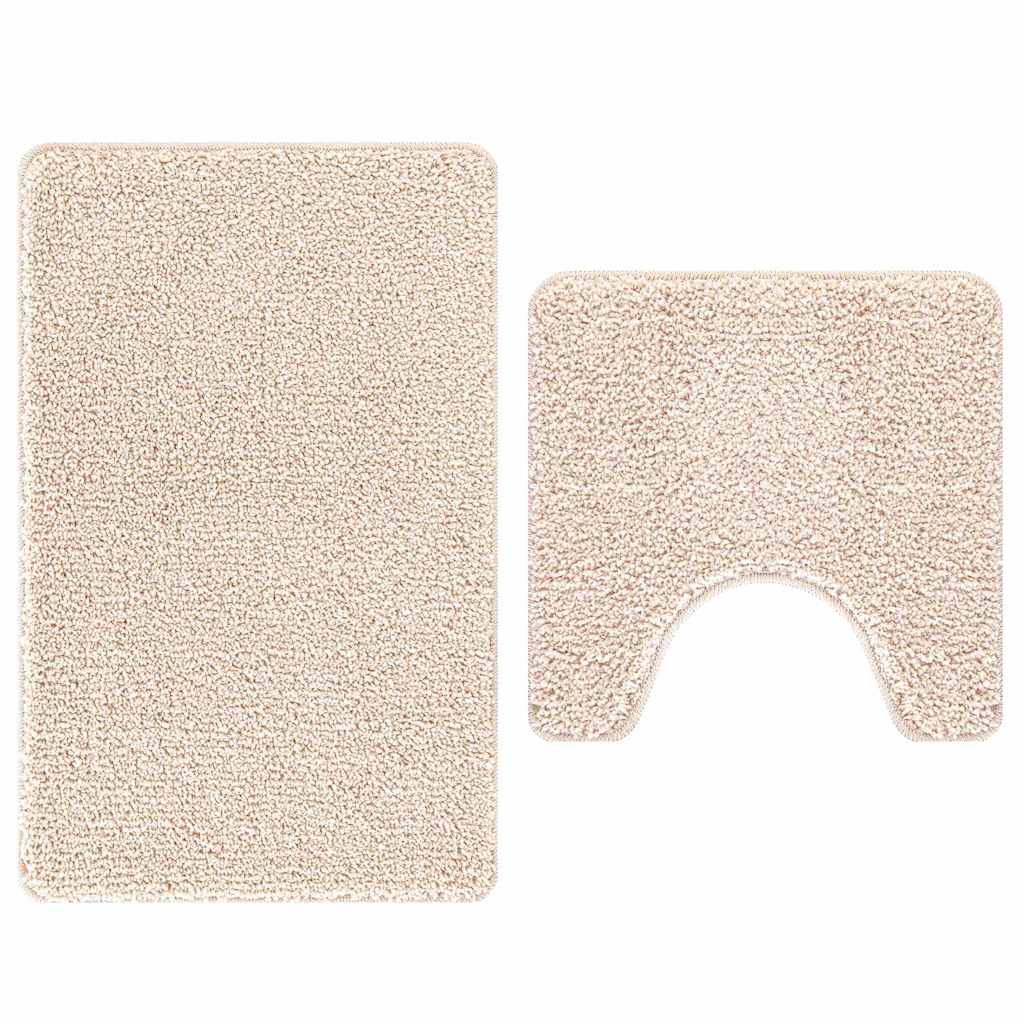 Set prostirki za kupatilo s protukliznom podlogom 2 pcs Krema