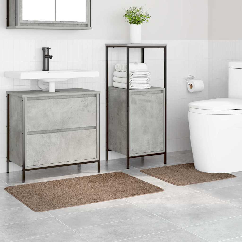 Set prostirki za kupatilo s protukliznom podlogom 2 pcs Smeđa