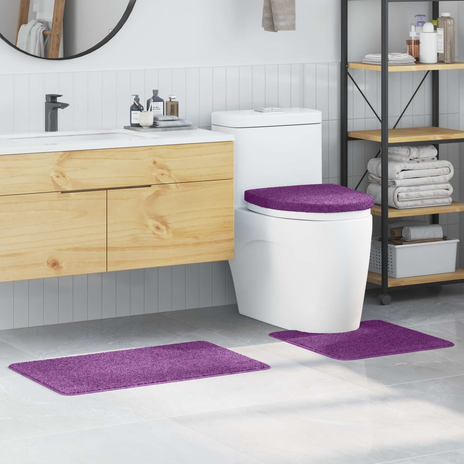 Set prostirki za kupatilo s protukliznom podlogom 3 pcs PP