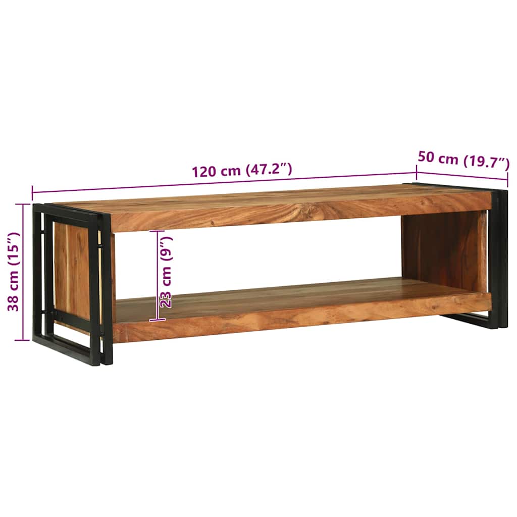 Kava Stol Smeđa 120 x 50 x 38 cm Čvrsto drvo akacije