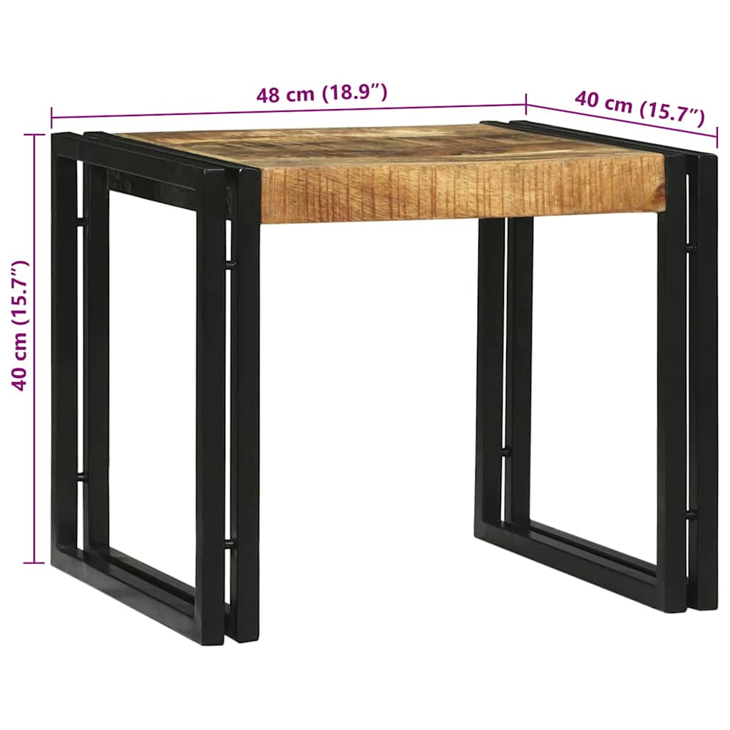 Kava Stol 2 pcs Smeđa 48 x 40 x 40 cm Čvrsto drvo manga