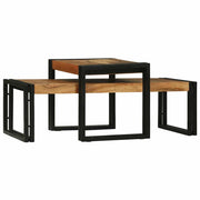 Kava Stol 2 pcs Smeđa 48 x 40 x 40 cm Čvrsto drvo akacije