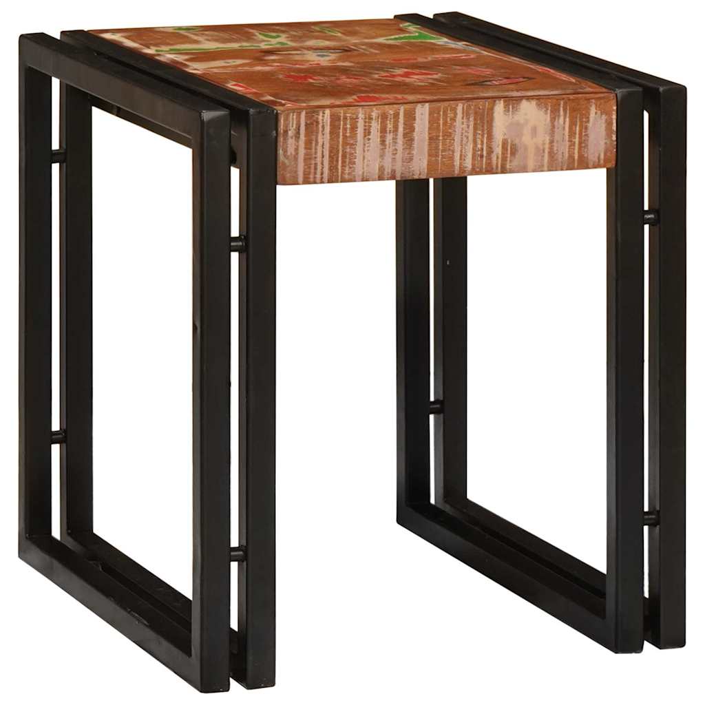 Stol za slaganje 3 pcs Čvrsto drvo recikliranog drva i metal