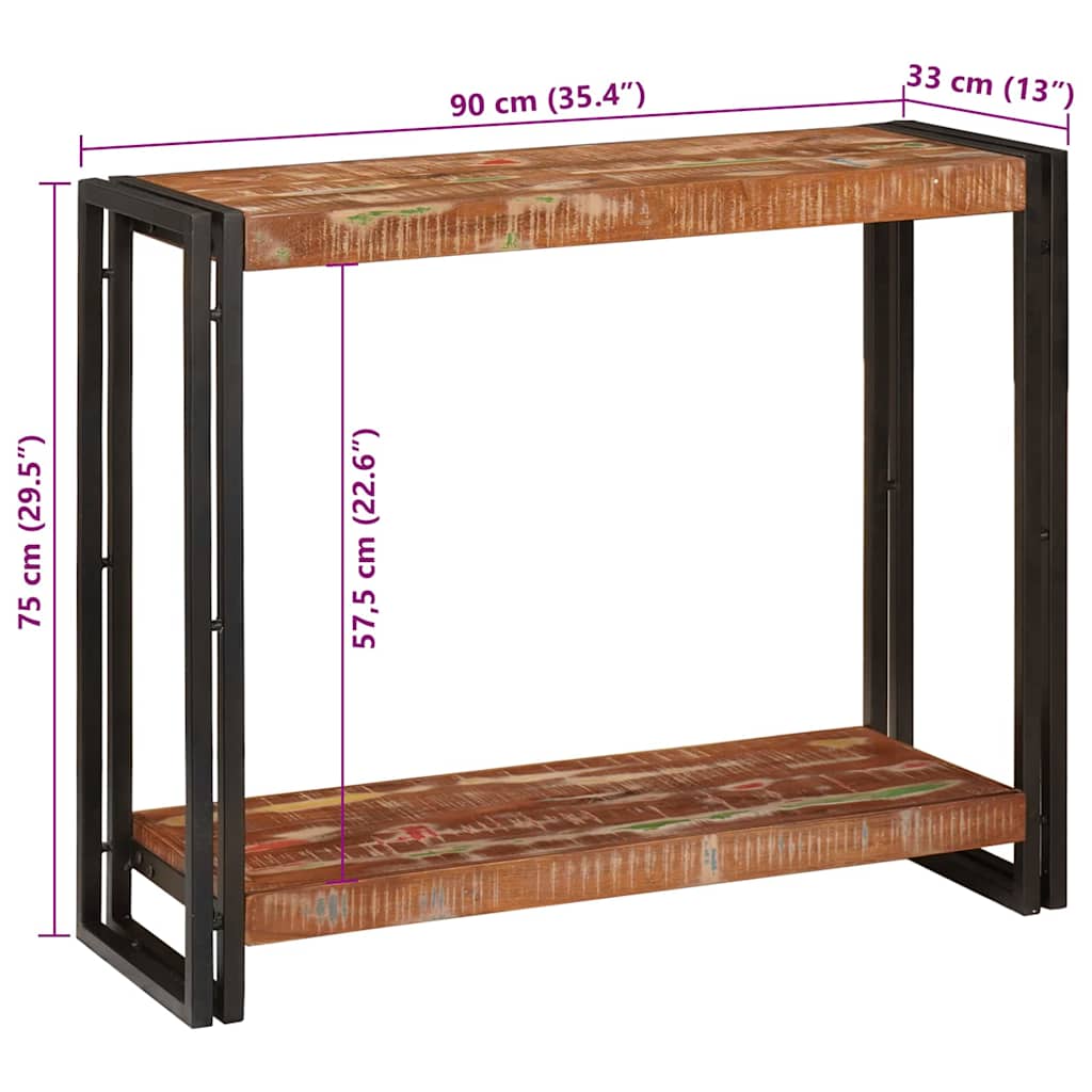 Konzolna stolica 90 x 33 x 75 cm Čvrsto drvo iz reciklaže