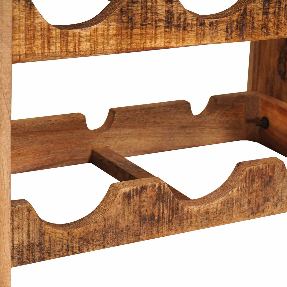 Stalak za vino Smeđa 60 x 45 x 33 cm Čvrsto Grubo Drvo Manga