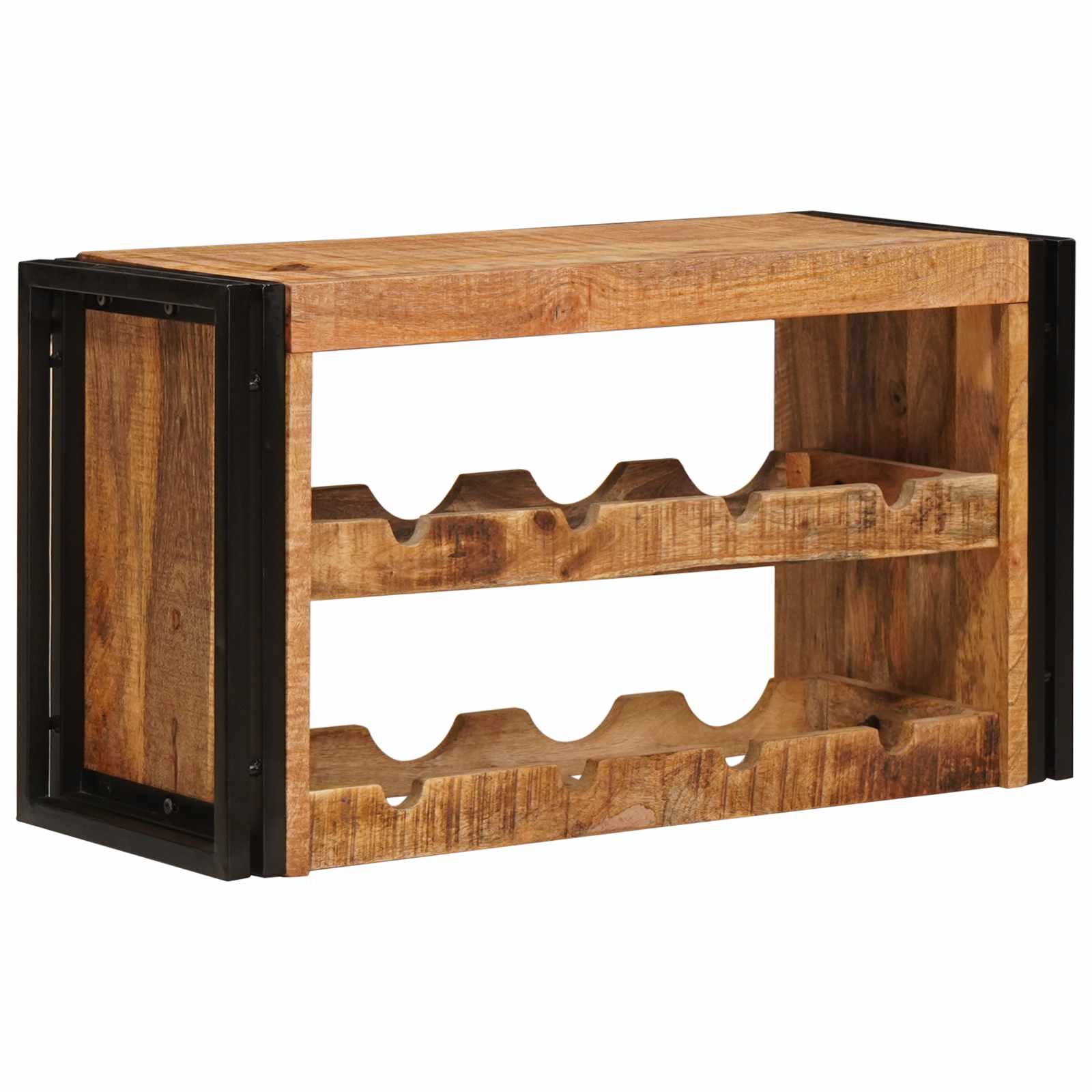 Stalak za vino Smeđa 80 x 45 x 33 cm Čvrsto Grubo Drvo Manga